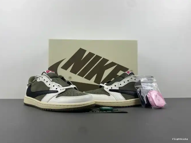 X AIR JORDAN MEDIUM DM7866-200 LOW 1 OLIVE SCOTT OG TRAVIS 0602